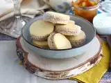 रेसिपी Alfajores - दूध की जैम और नारियल के साथ अर्जेंटीनी सैब्लés
