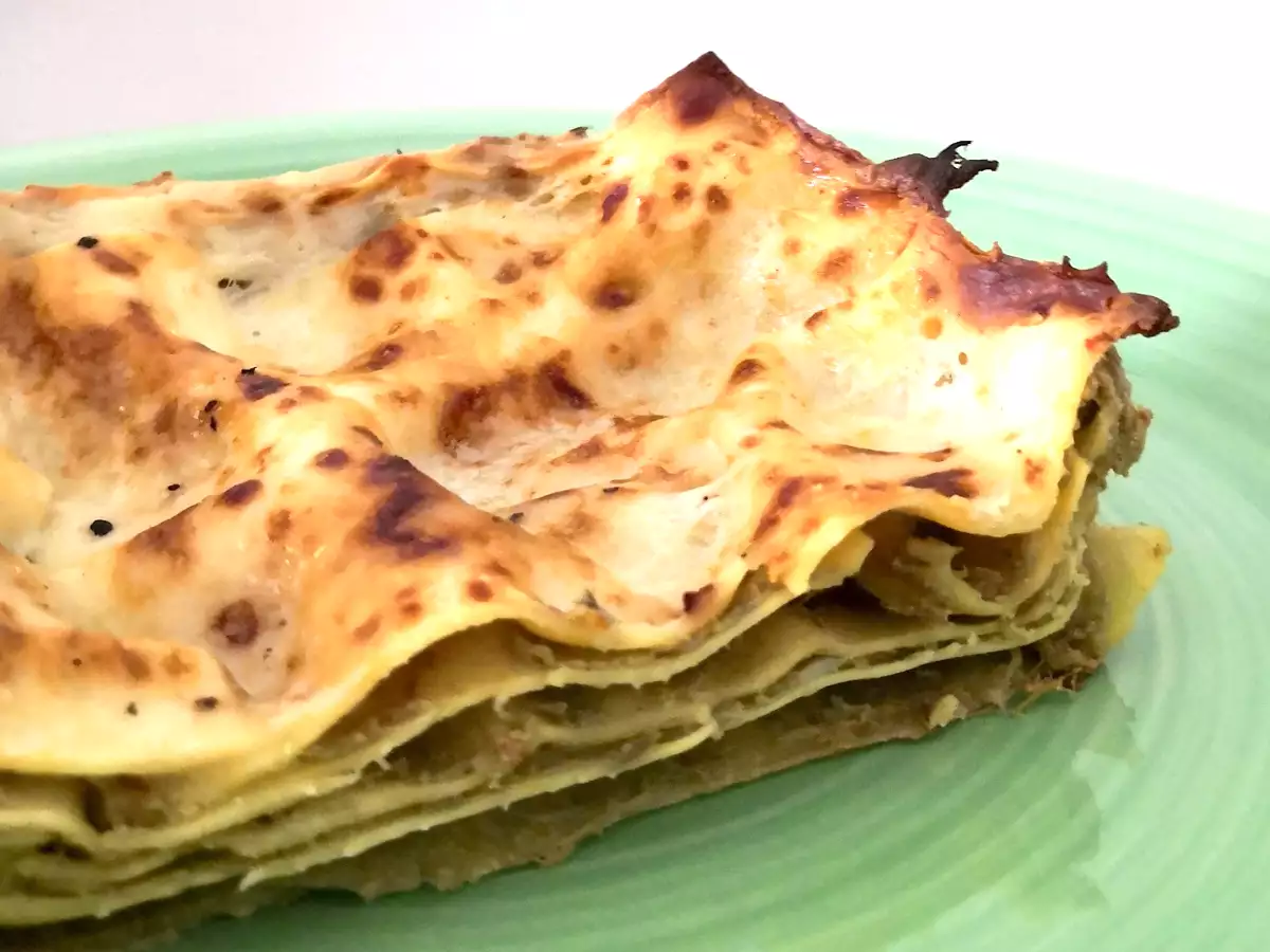 रेसिपी Lasagne con आर्टिचोक और रिकोटा