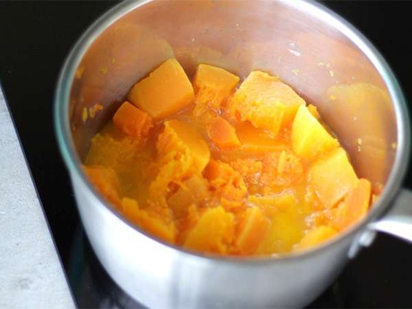 कद्दू मसाला लट्टे, कद्दू का कैफे लट्टे - तैयारी चरण 1