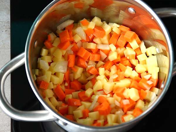 सादा गोभी का सूप - तैयारी चरण 2