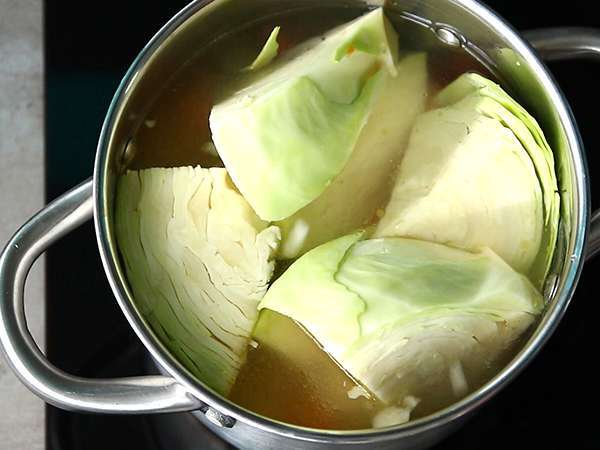 सादा गोभी का सूप - तैयारी चरण 3