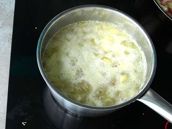 टोपिनाम्बूर, आलू और बेकन का वेलौटे - तैयारी चरण 2