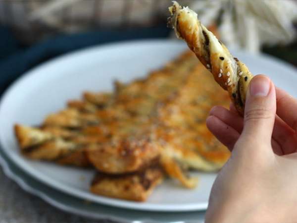 घर की टेपेनेड के साथ पफ पाइन - तैयारी चरण 8
