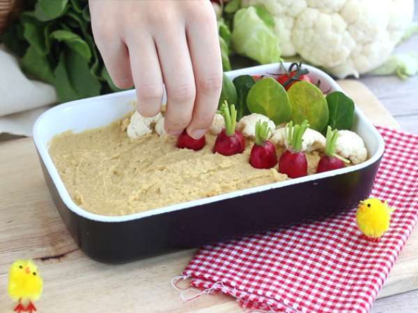 पोटेज़र के लिए ऐपेरिटिफ (हुमस और छोटे सब्जियाँ) - तैयारी चरण 2