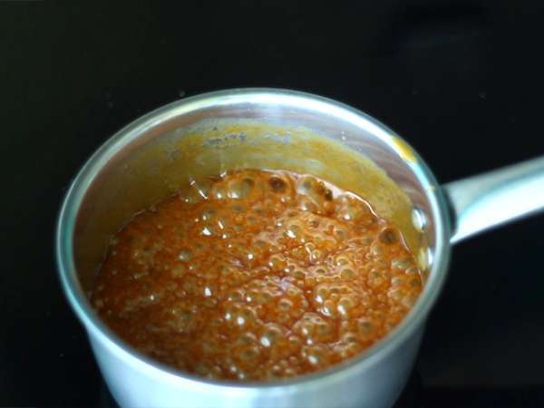 नमकीन मक्खन कारमेल के साथ दूध का चावल - तैयारी चरण 4
