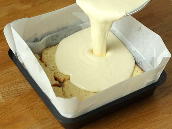 चीज़केक बार्स और फ्रेंच टोस्ट (French toast cheesecake bars) - तैयारी चरण 5