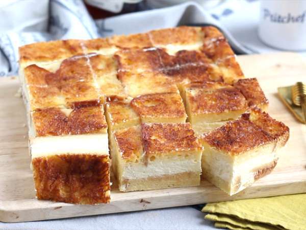 चीज़केक बार्स और फ्रेंच टोस्ट (French toast cheesecake bars) - तैयारी चरण 8