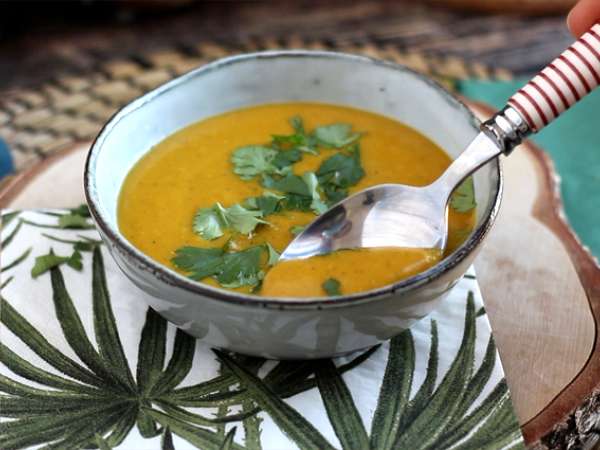 कद्दू और लाल दाल का सूप - तैयारी चरण 4