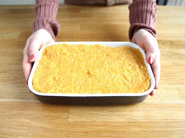 कद्दू और नारियल का केक (आसान) - तैयारी चरण 3