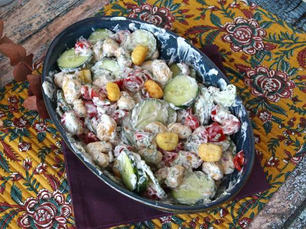 क्रिस्पी ग्नोच्ची सलाद, अत्यधिक ट्रेंडी, स्वादिष्ट और संतुलित, गर्मियों के लिए एकदम सही! - तैयारी चरण 7