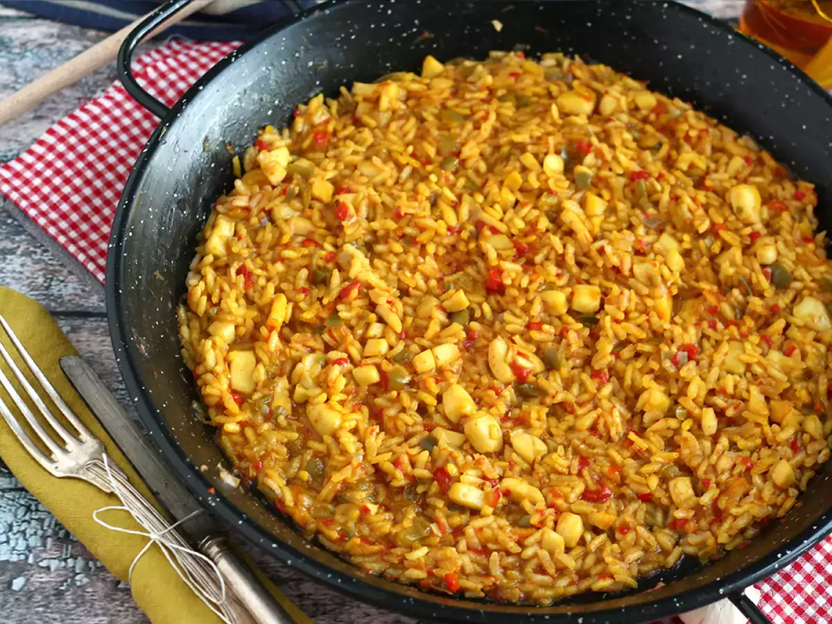 आसान कलामारी के साथ चावल - फोटो 4