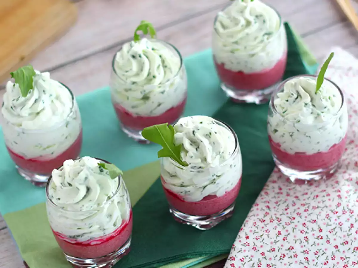 बीट और अरुगुला मूस के साथ वेरिन्स - फोटो 3