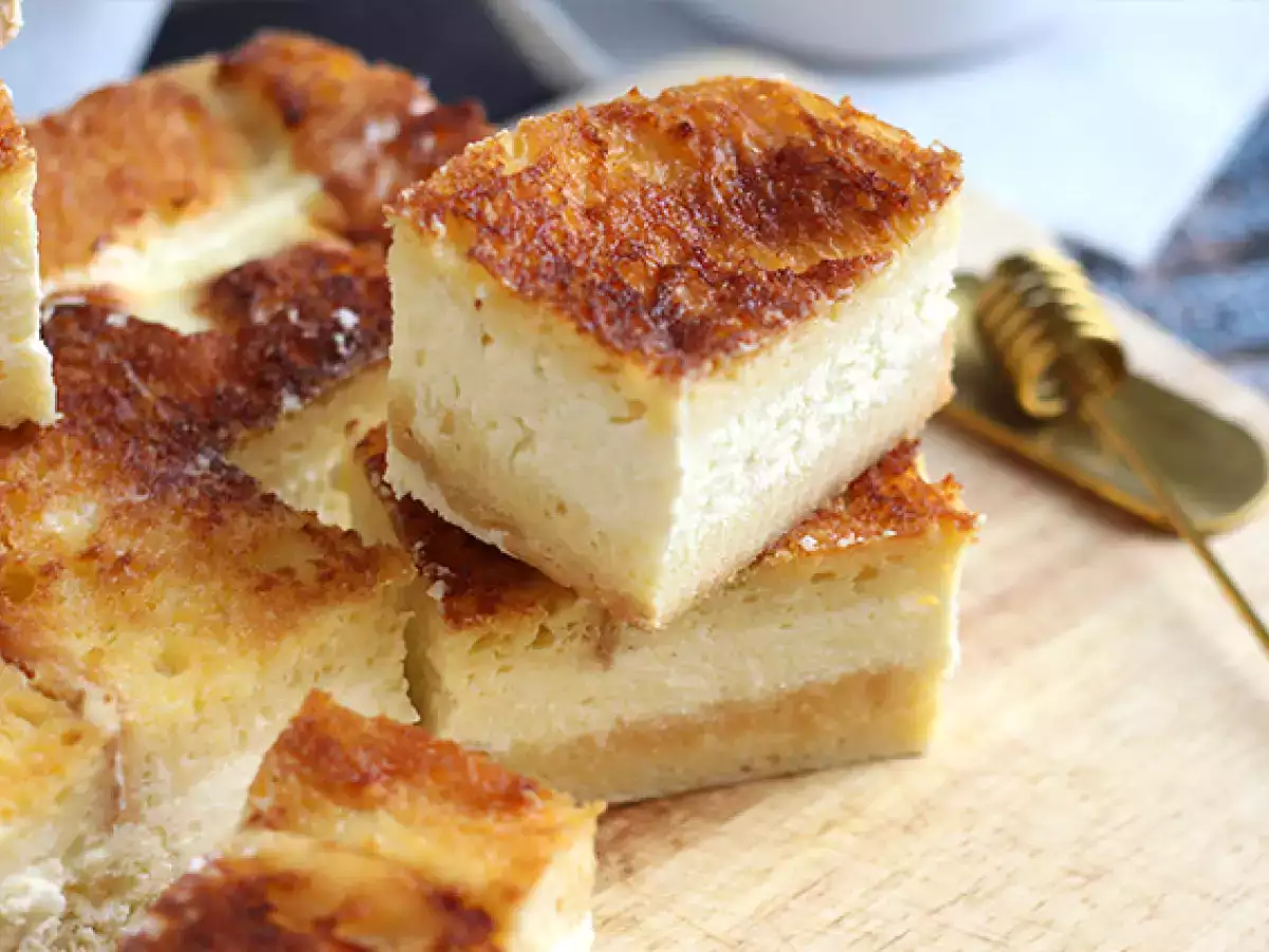 चीज़केक बार्स और फ्रेंच टोस्ट (French toast cheesecake bars) - फोटो 4