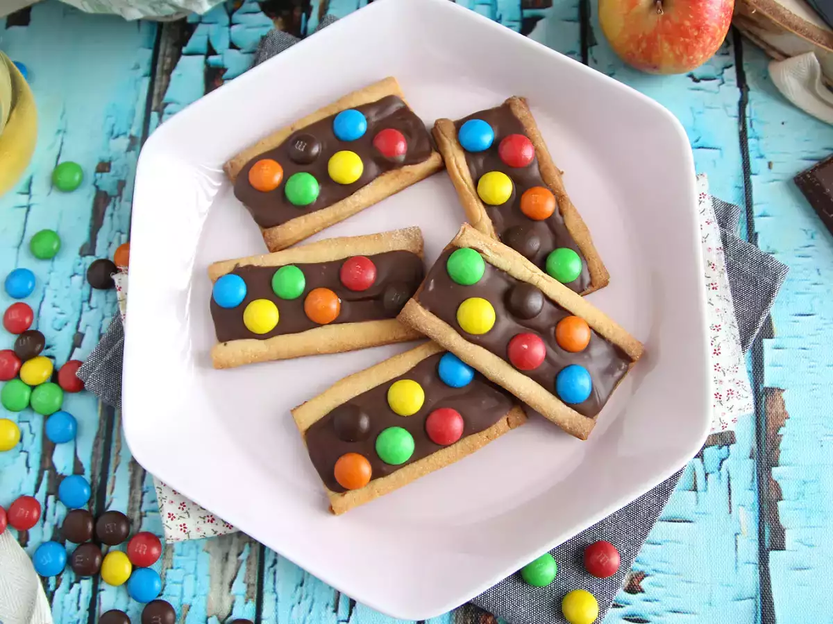 m&m's के साथ बिस्कुट - फोटो 3