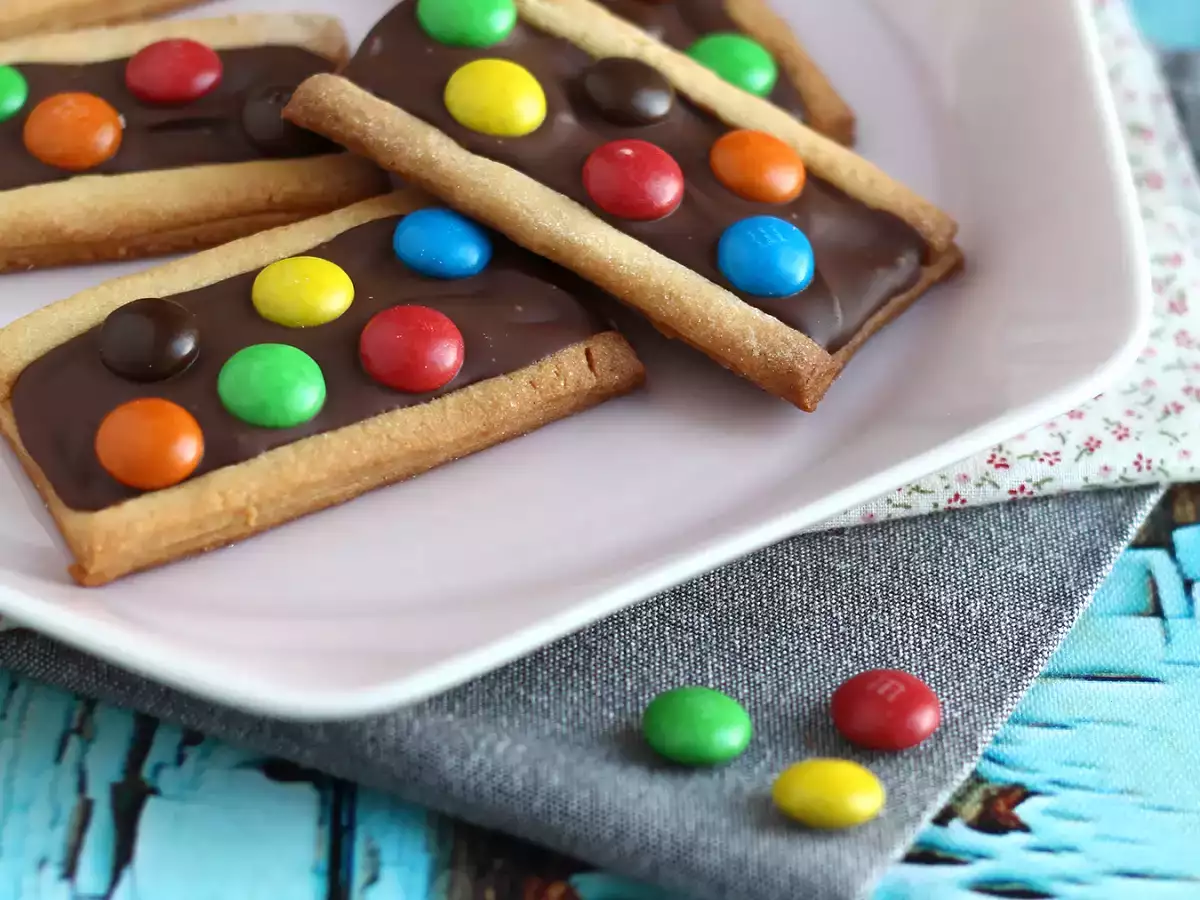 m&m's के साथ बिस्कुट - फोटो 4