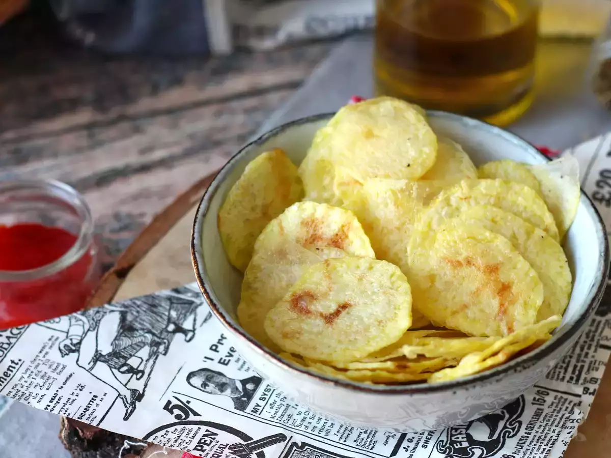 माइक्रोवेव में बने आलू के चिप्स - फोटो 3