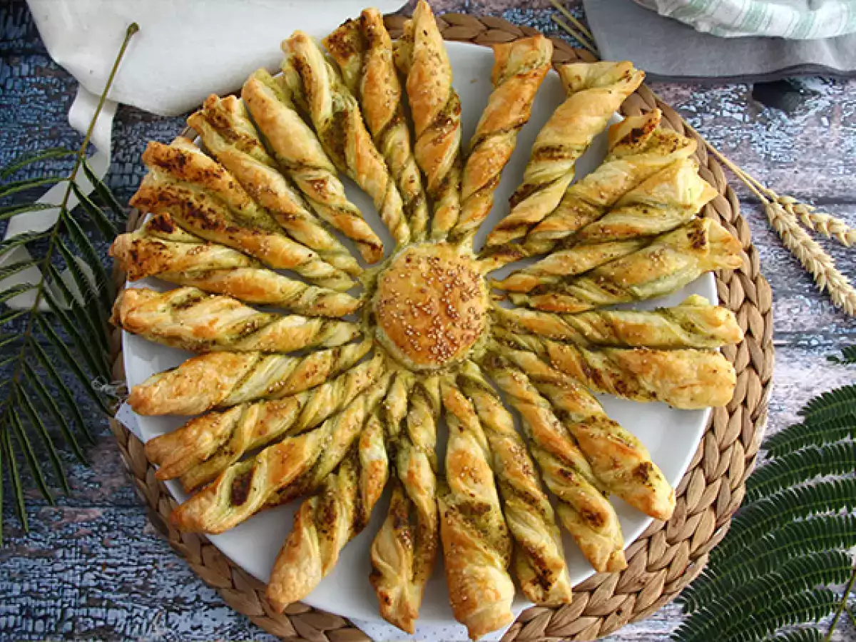 पेस्टो के साथ पफ पेस्ट्री