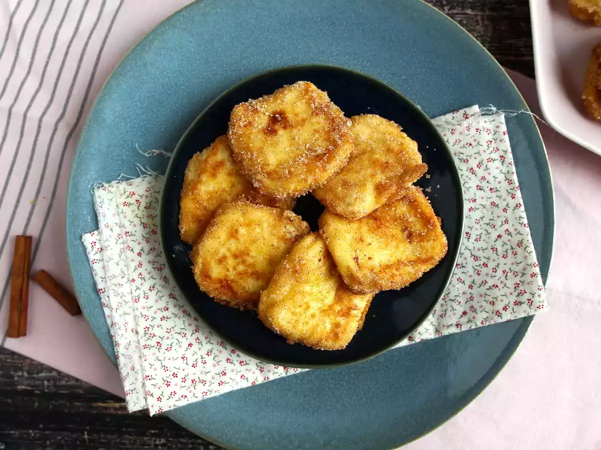 फ्राइड मिल्क स्पेनिश मिठाई - फोटो 5