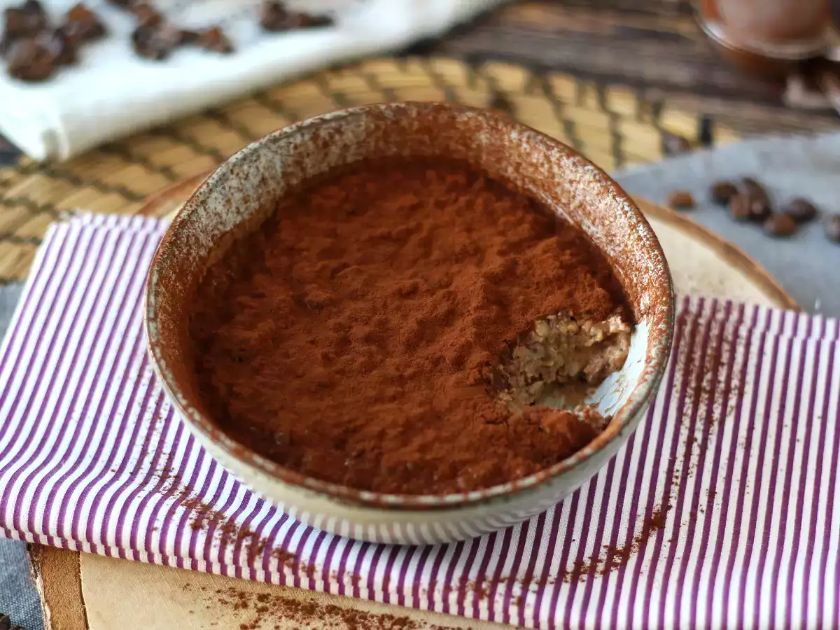 रात भर भिगोए गए ओट्स, तिरामिसु का स्वाद, कॉफी और कोको के साथ परफेक्ट नाश्ता! - फोटो 4
